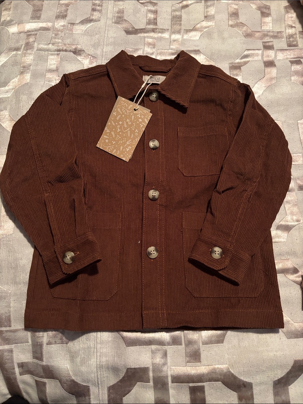 Wheat Kids Corduroy Jacket - Brown